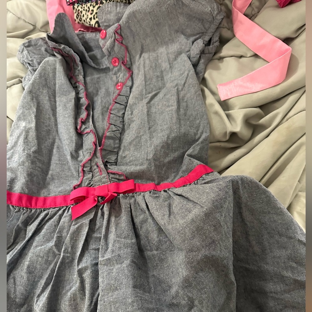 Blue dress with button front